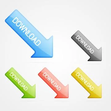Vector download buttons Stock Illustration