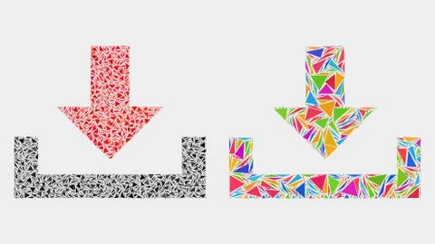 Vector Download Mosaic Icon of Triangle Elements Illustrazione stock