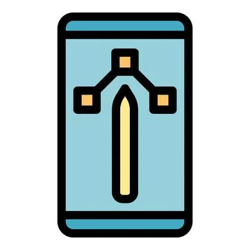 Vector draw icon vector flat Stock Illustration