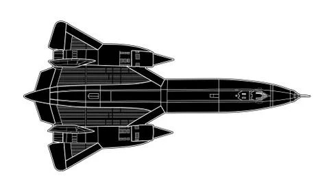 Vector draw of modern American jet aircraft. Stock Illustration