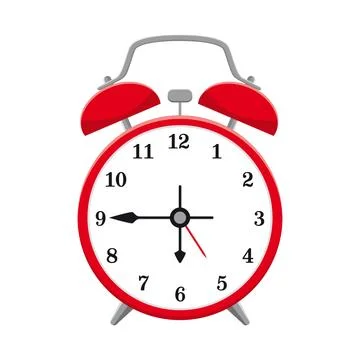 Vector drawing of an alarm clock Stock Illustration