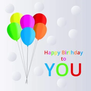 Vector drawing of baloons filled with helium Stock Illustration