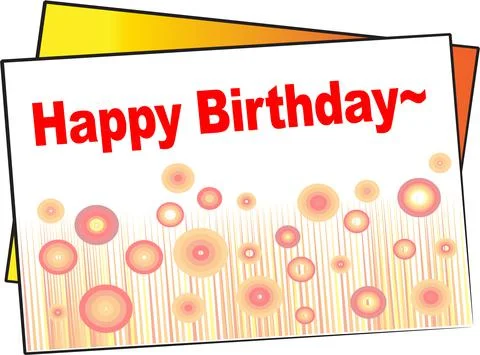 Vector drawing birthday card Stock Illustration
