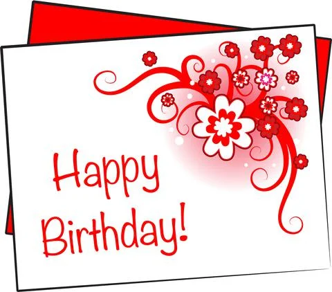 Vector drawing birthday card Stock Illustration