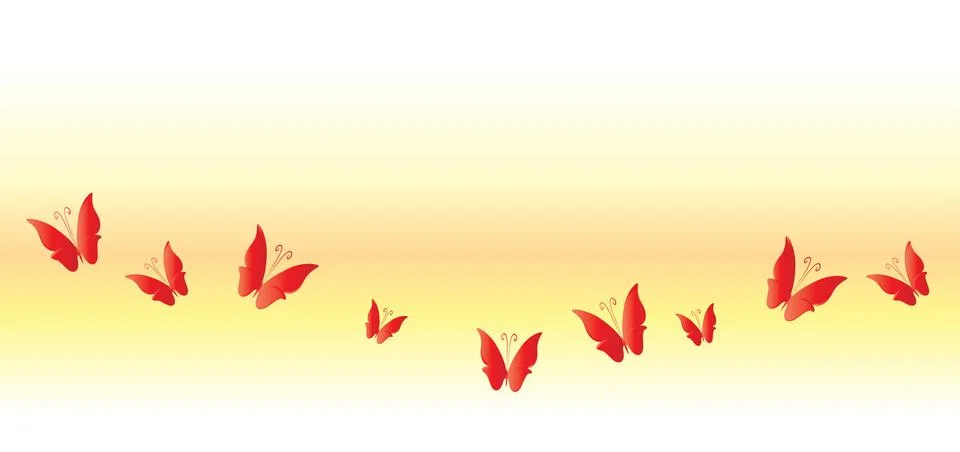 Vector drawing butterfly line wind background design Stock Illustration