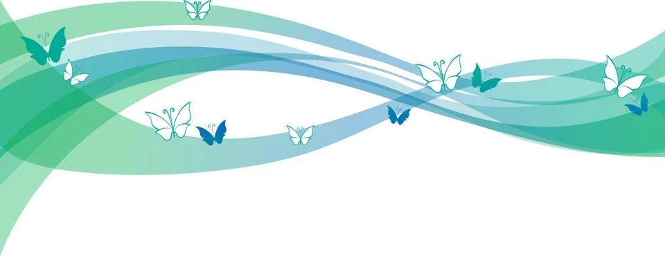Vector drawing butterfly line wind background design Stock Illustration