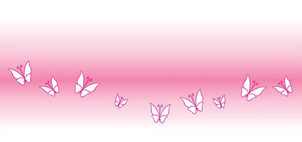 Vector drawing butterfly line wind background design Stock Illustration
