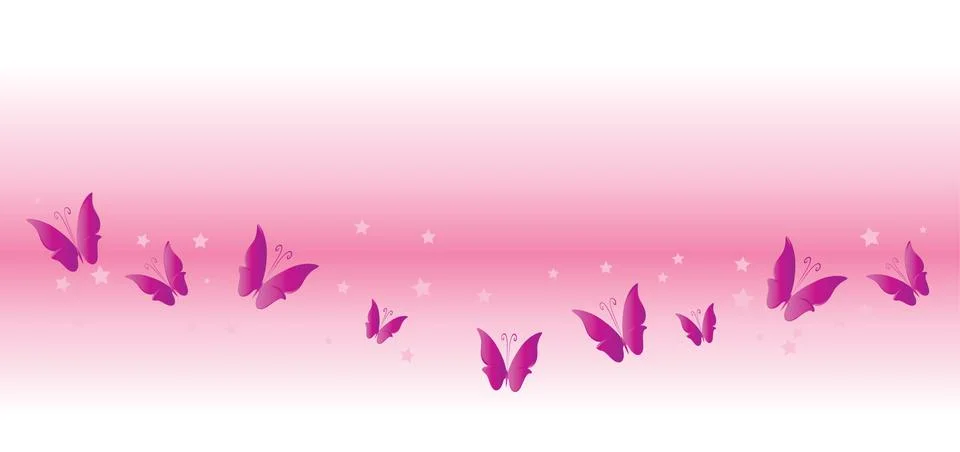 Vector drawing butterfly line wind background design Stock Illustration