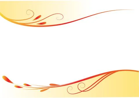 Vector drawing card border frame background with red flowers Stock Illustration