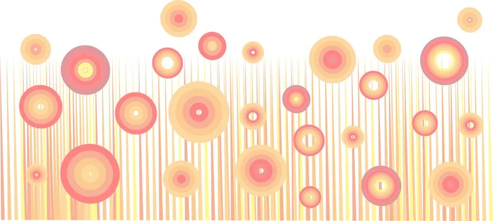 Vector drawing circle flowers garden Stock Illustration