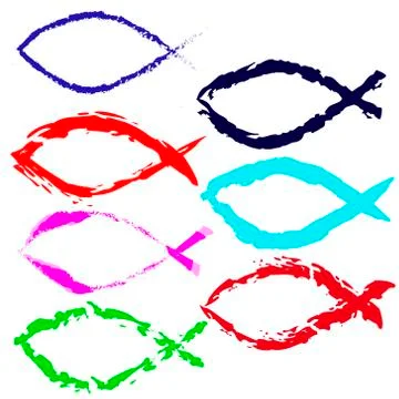 Vector drawing colorful fish Illustrazione stock