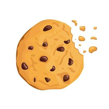 Vector drawing of cookies with chocolate on a white background Stock Illustration