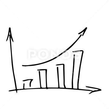 Vector drawing of a diagram with an up trend. Illustration #103726740
