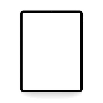 Vector drawing digital tablet isolated on white Stock Illustration