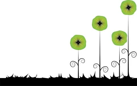 Vector drawing flowers background Illustrazione stock