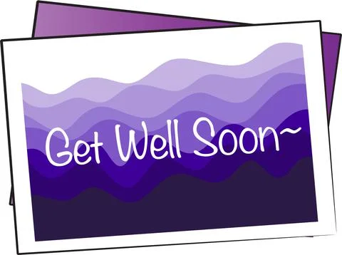 Vector drawing get well soon card Stock Illustration