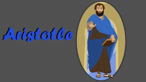 A vector drawing of Greek philosopher Aristotle Stock Illustration