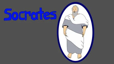 A vector drawing of Greek philosopher Socrates Stock Illustration