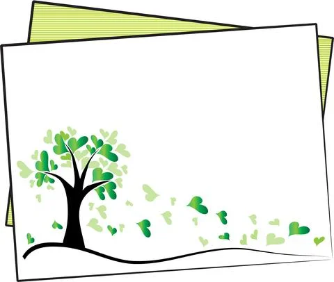 Vector drawing heart shape tree Stock Illustration