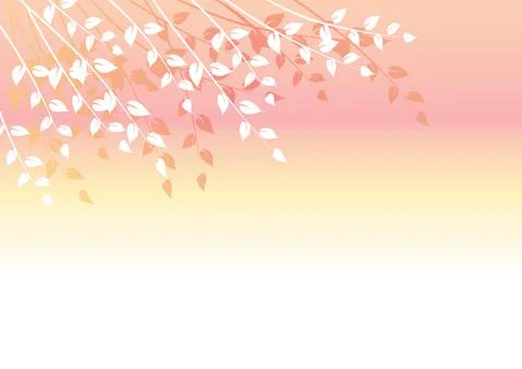 Vector drawing leaf in the wind background design Stock Illustration