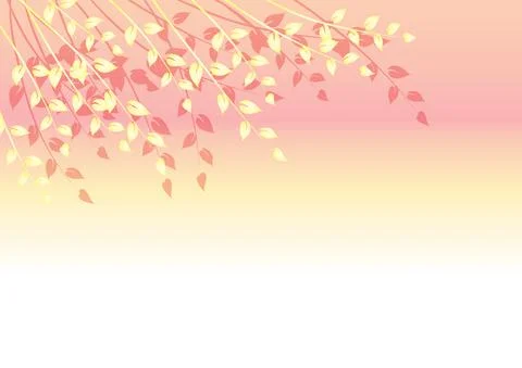 Vector drawing leaf in the wind background design Stock Illustration