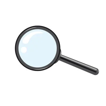 Vector drawing of a magnifying glass Stock Illustration