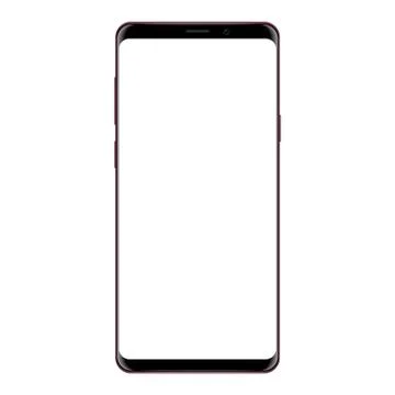 Vector drawing mockup phone red color isolated on white background Stock Illustration