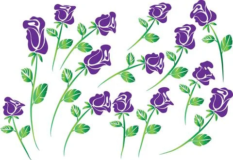 Vector drawing purple rose background design Illustrazione stock