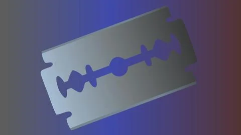 A vector drawing of a razorblade Stock Illustration