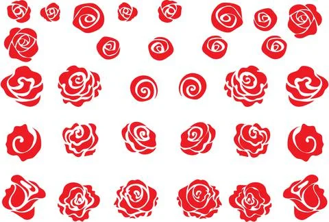 Vector drawing red rose background design Stock Illustration