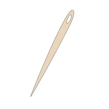 Vector drawing of a sewing needle for decorating school crafting lessons, ate Stock Illustration