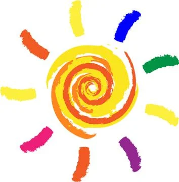 Vector drawing sun Stock Illustration