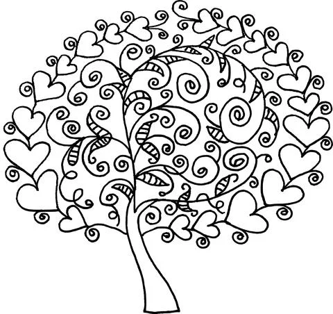 Vector drawing tree black and white Stock Illustration