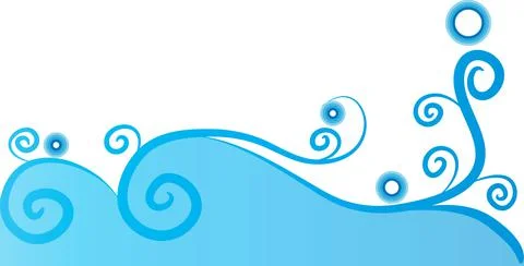 Vector drawing wave background design Stock Illustration