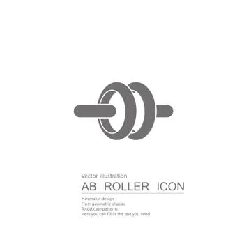 Vector drawn abdominal muscles wheel.  Isolated on white background. Stock Illustration