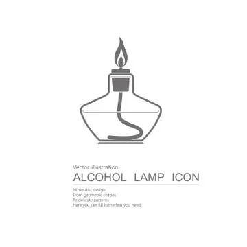 Vector drawn alcohol lights. Isolated on white background. Stock Illustration