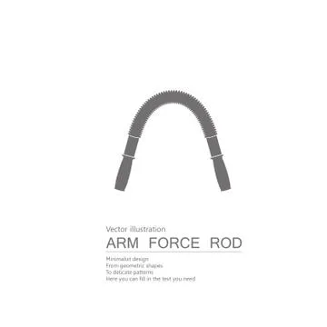 Vector drawn arm force. Isolated on white background. Stock Illustration