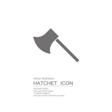 Vector drawn ax. Isolated on white background. Stock Illustration