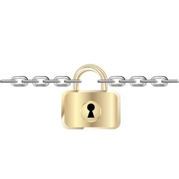 Vector drawn chain.Isolated on white background. Stock Illustration