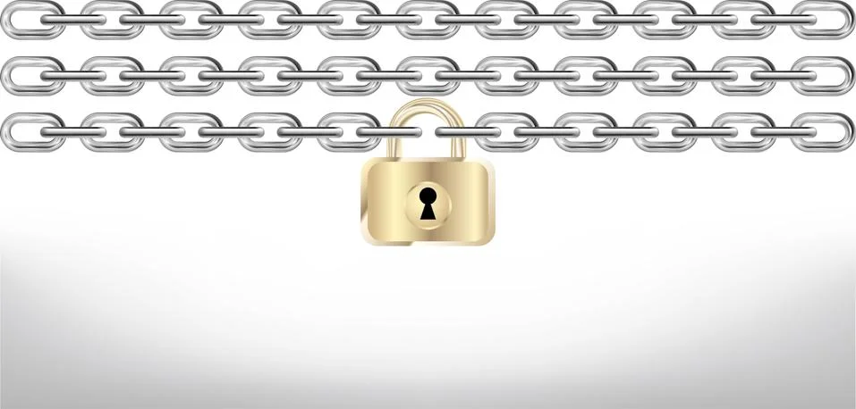 Vector drawn chain.Isolated on white background. Stock Illustration