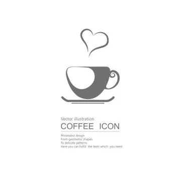 Vector drawn coffee. Isolated on white background. Stock Illustration
