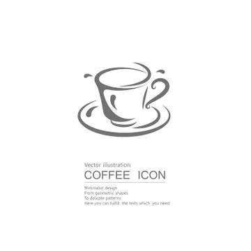 Vector drawn coffee. Isolated on white background. Stock-Illustration