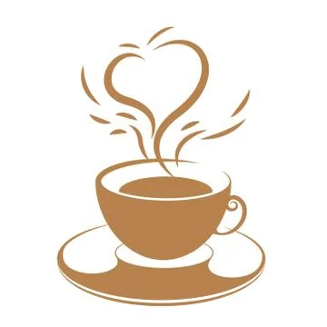 Vector drawn coffee. Isolated on white background. Stock Illustration