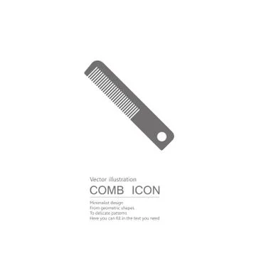 Vector drawn comb. Isolated on white background. Stock Illustration