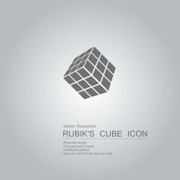 Vector drawn cubes icons. The background is a gray gradient. Stock-Illustration