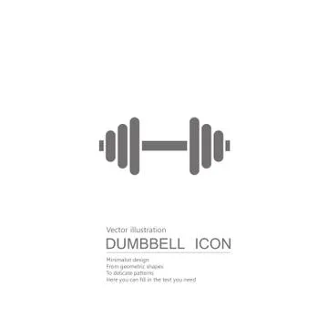 Vector drawn dumbbells. Isolated on white background. Stock Illustration