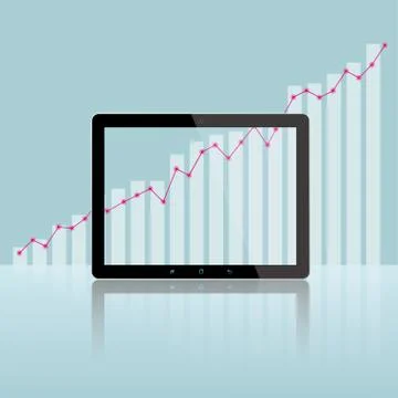 Vector drawn electronic devices, isolated on blue background. Stock Illustration