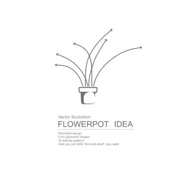 Vector drawn flowerbed. Isolated on white background. Stock Illustration