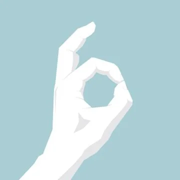 Vector drawn gesture symbol,ok gesture design Stock Illustration