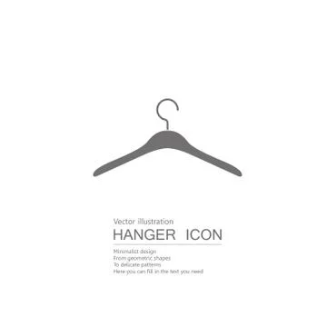 Vector drawn hangers. Isolated on white background. Stock Illustration